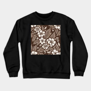 White Flowers Crewneck Sweatshirt